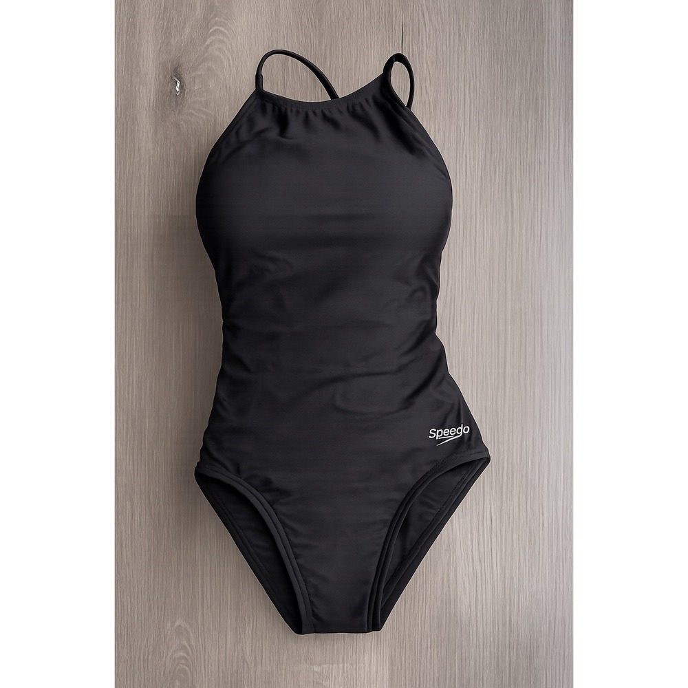 Speedo Classic Fit Black One Piece Bathing Suit Girls Size 20 Swim Suit‎